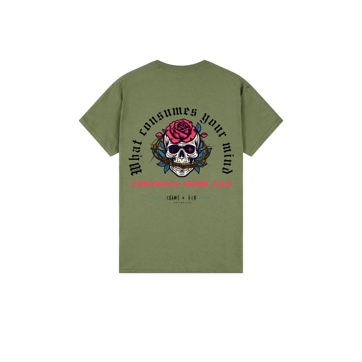 Military Green back flat lay