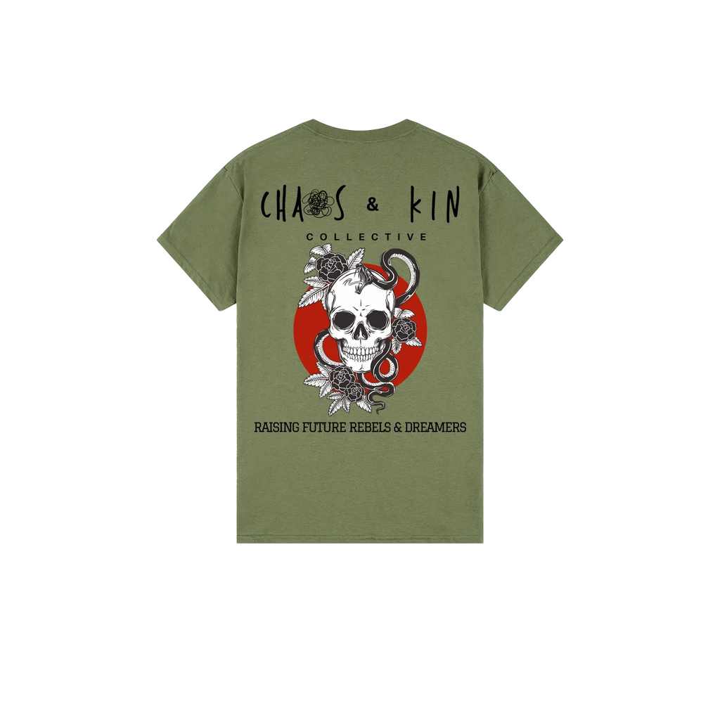 Military Green back flat lay