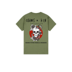 Military Green back flat lay