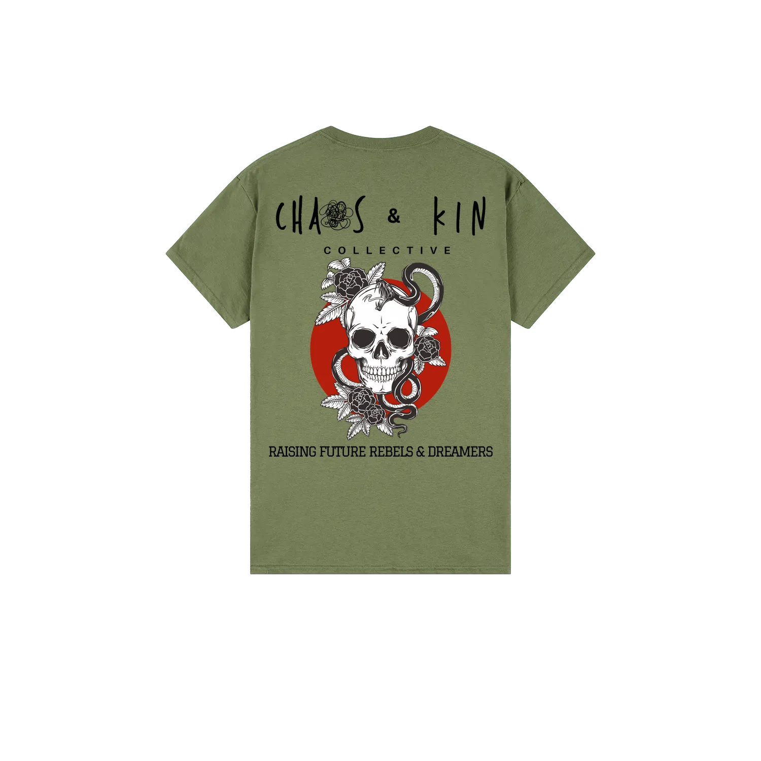 Military Green back flat lay
