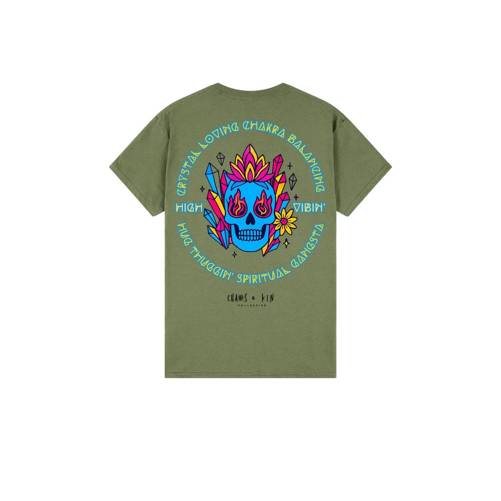 Military Green back flat lay