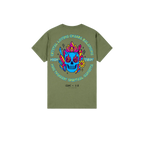 Military Green back flat lay