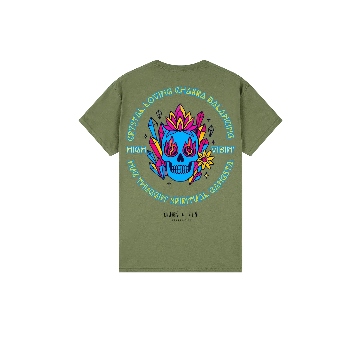 Military Green back flat lay