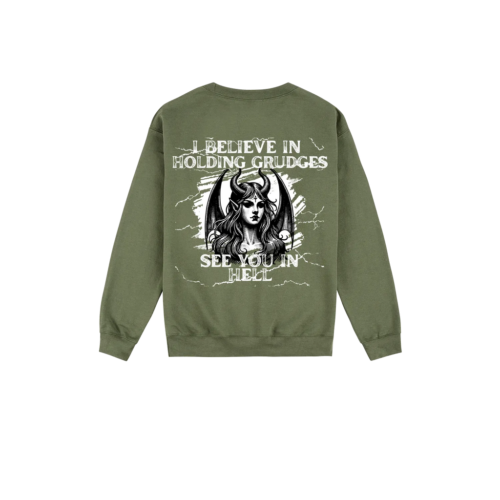 Military Green back flat lay