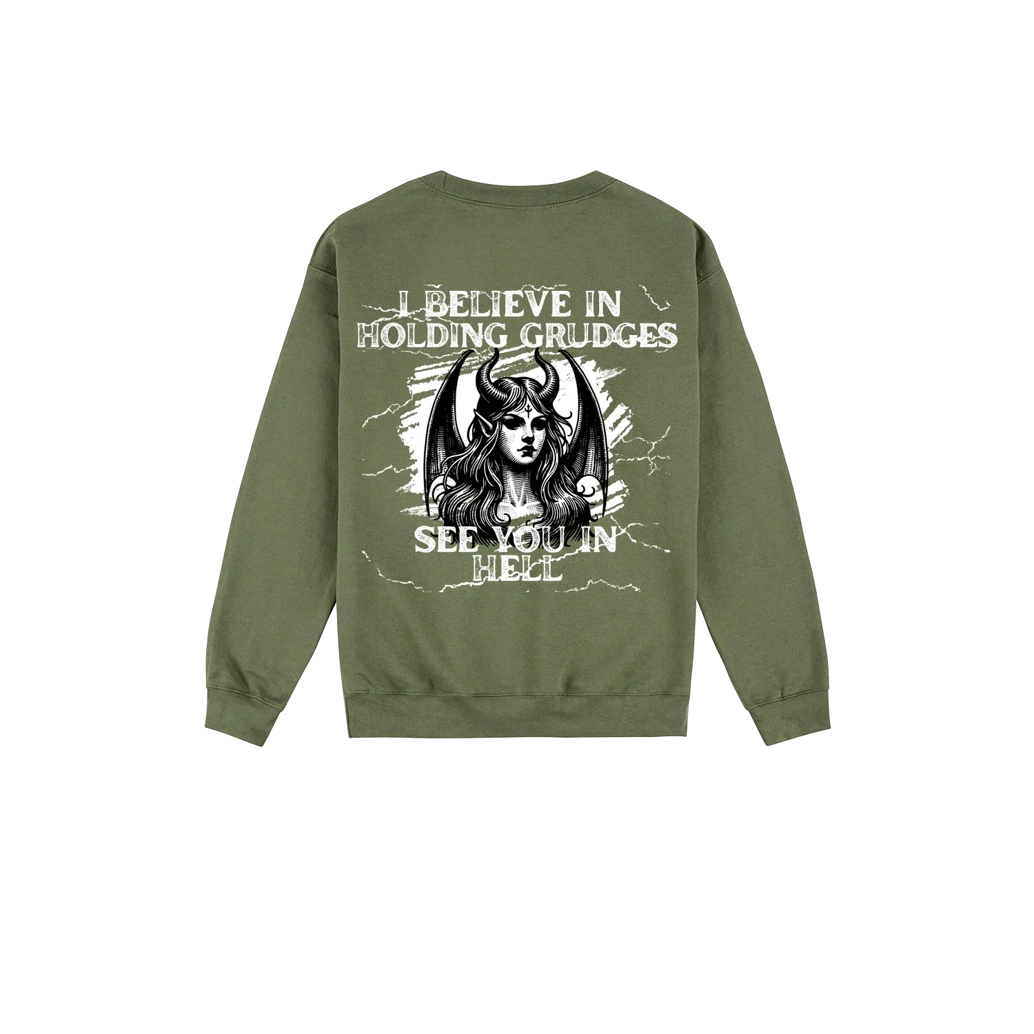 Military Green back flat lay