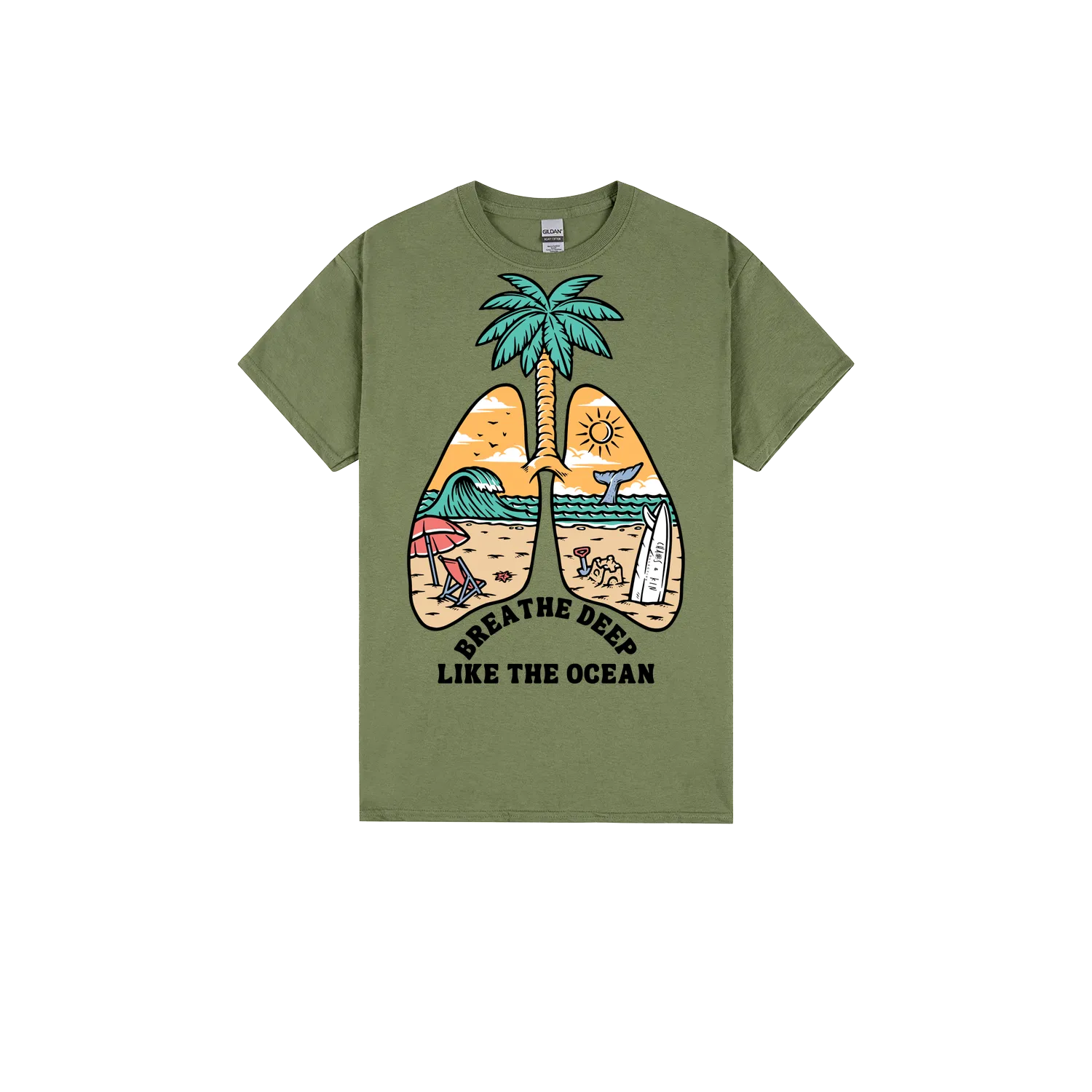 Military Green front flat lay