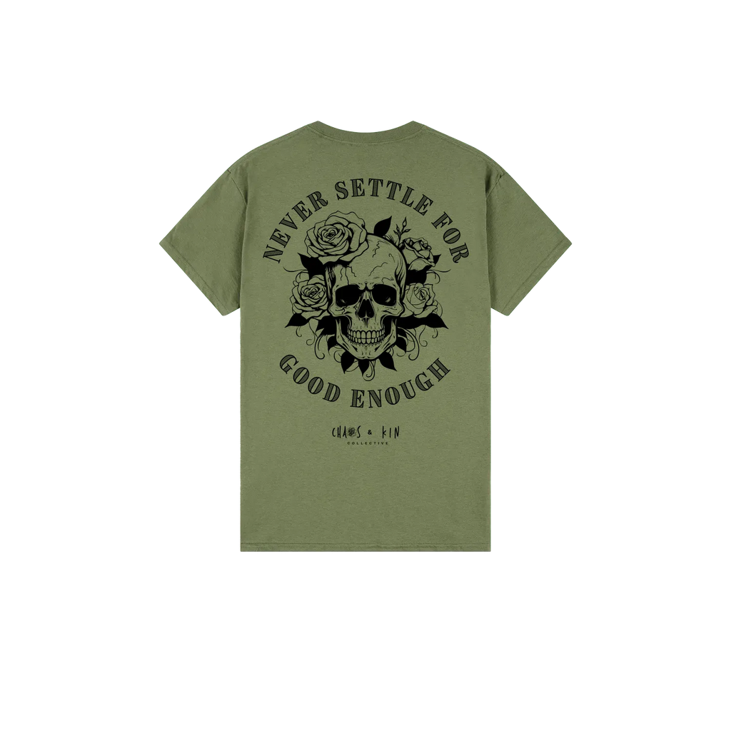 Military Green back flat lay