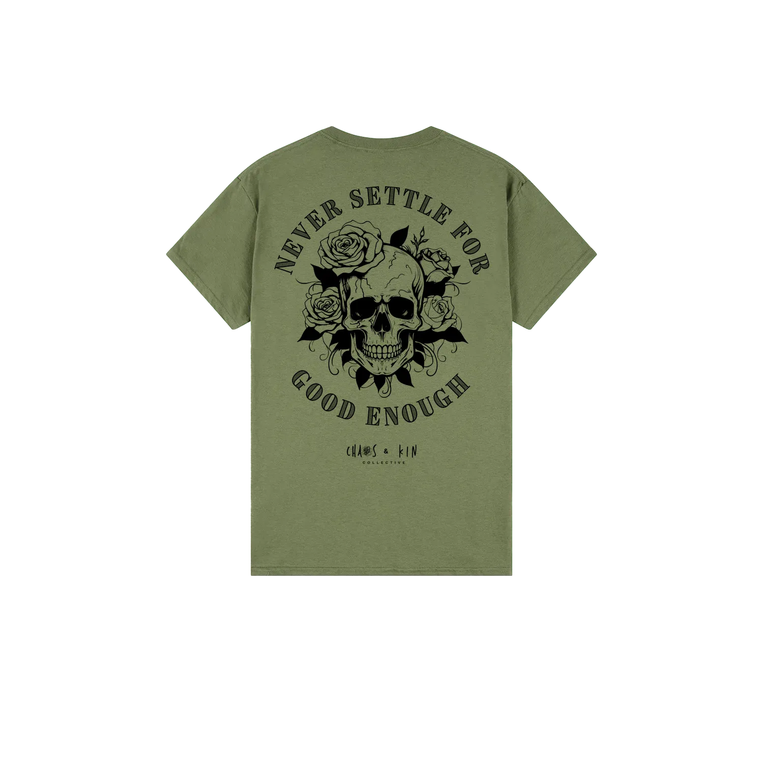 Military Green back flat lay