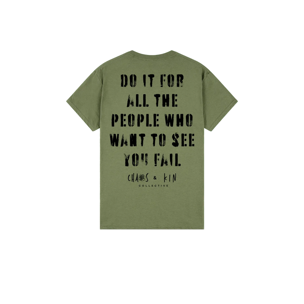 Military Green back flat lay