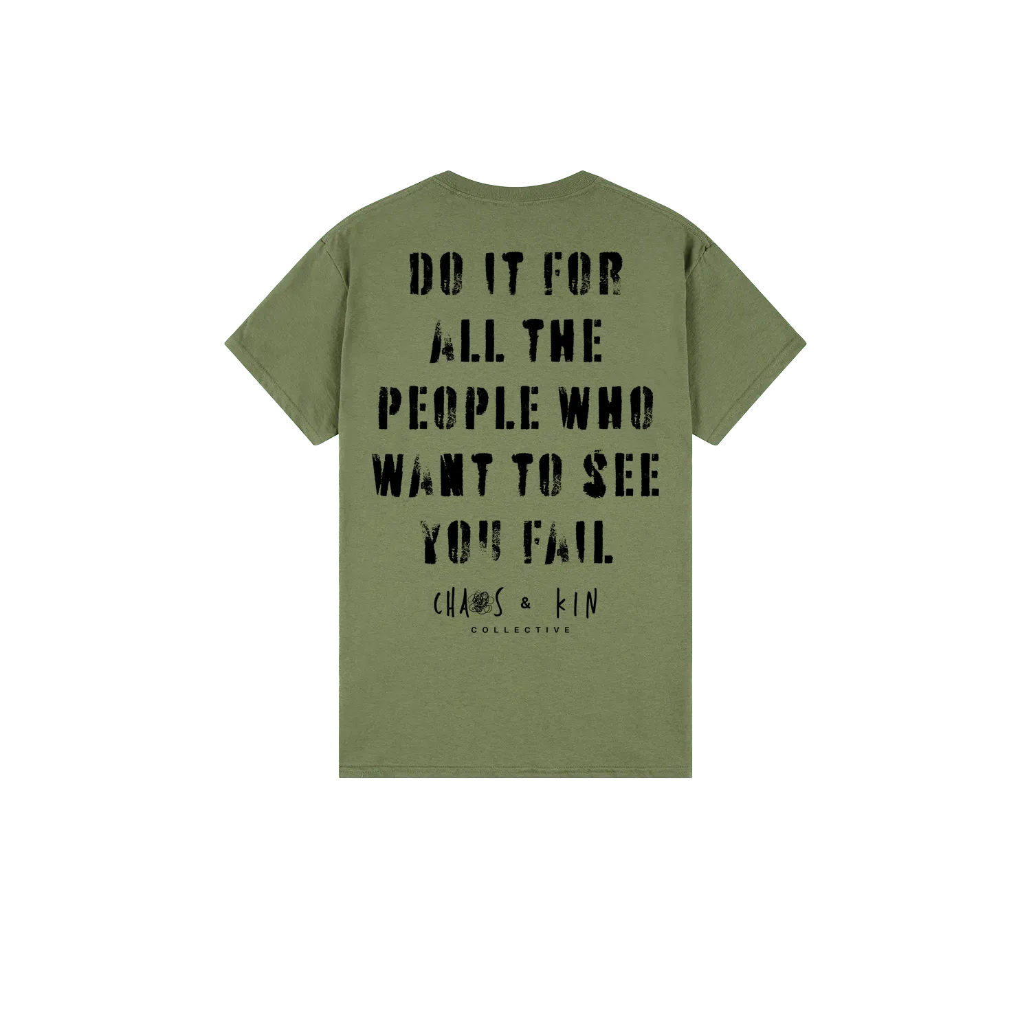 Military Green back flat lay