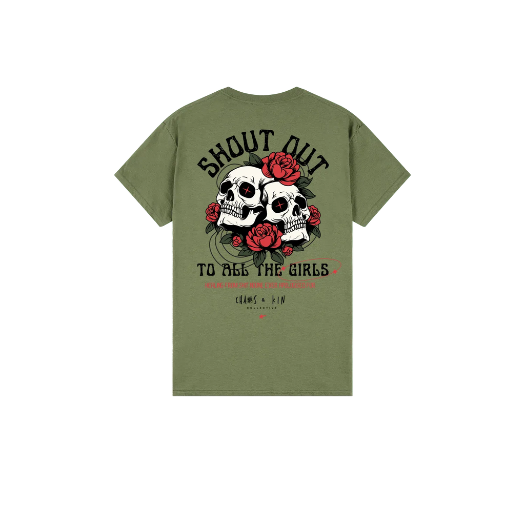 Military Green back flat lay
