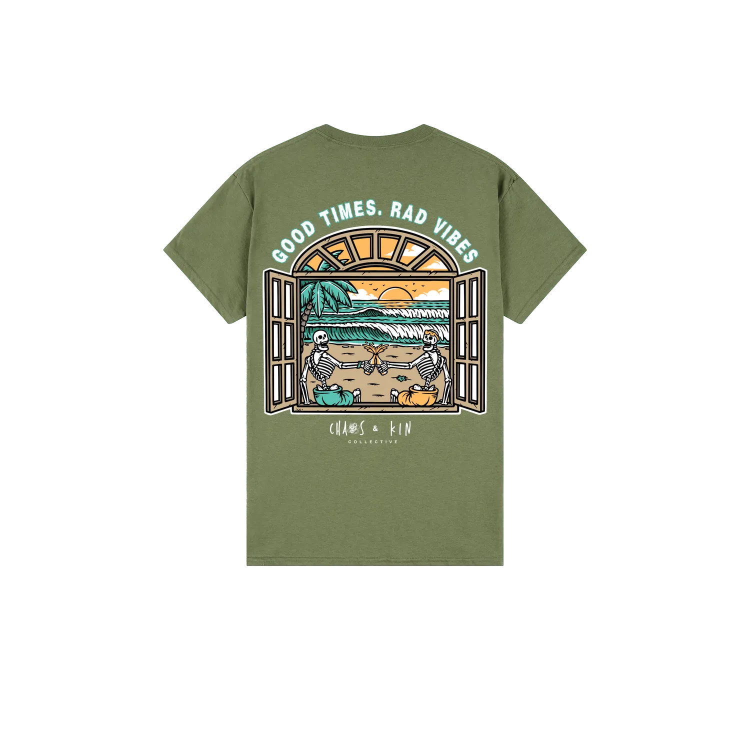 Military Green back flat lay