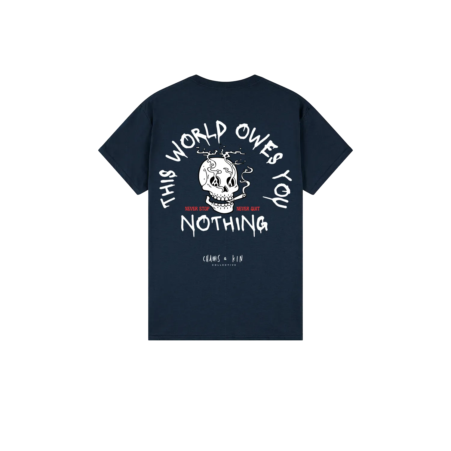 Navy back flat lay