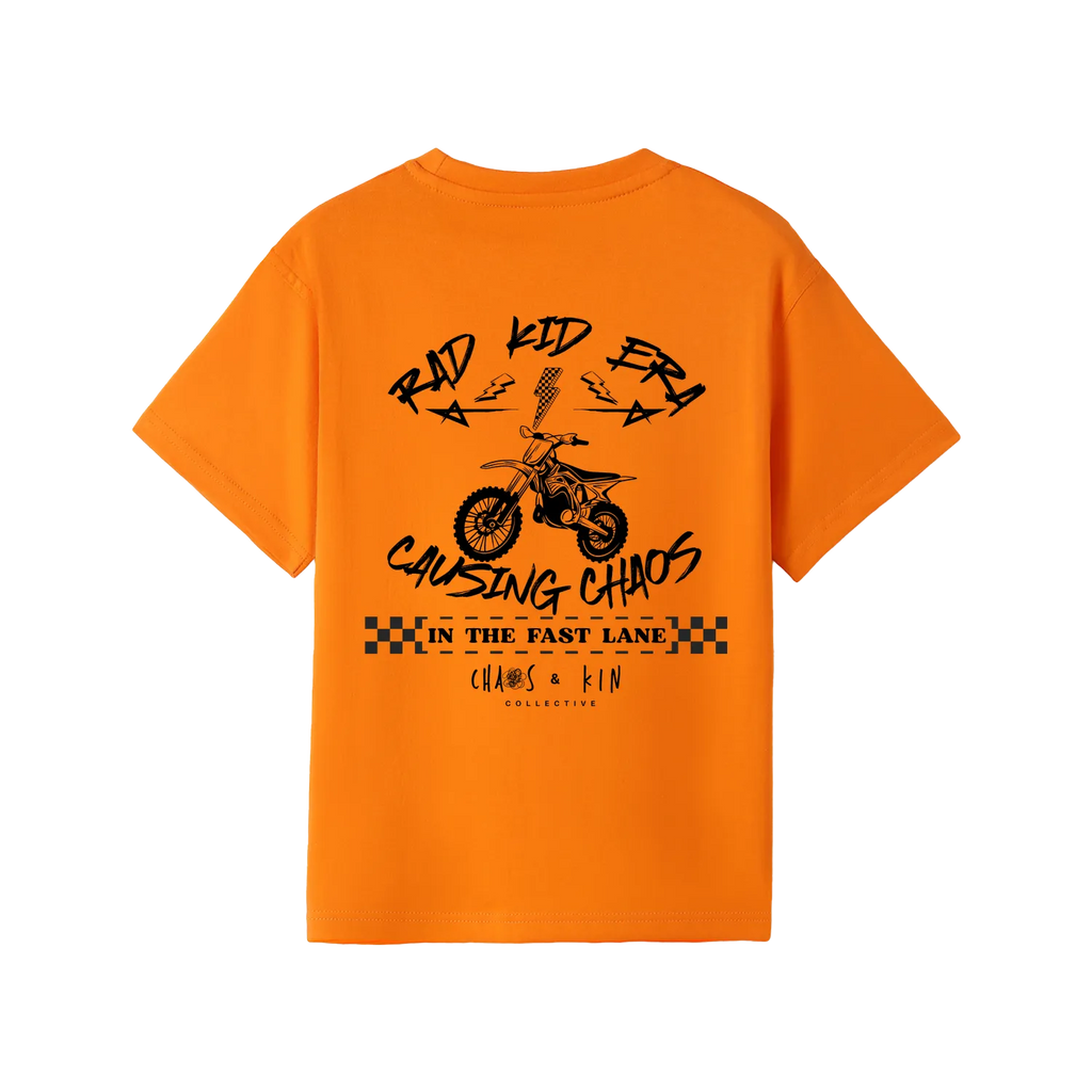 Orange back flat lay