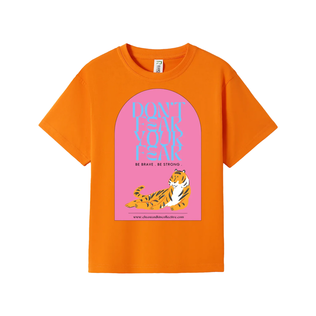 Orange front flat lay
