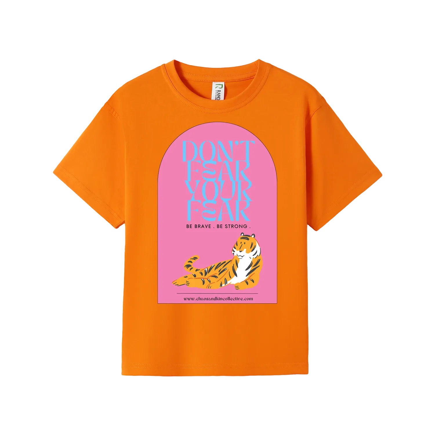 Orange front flat lay