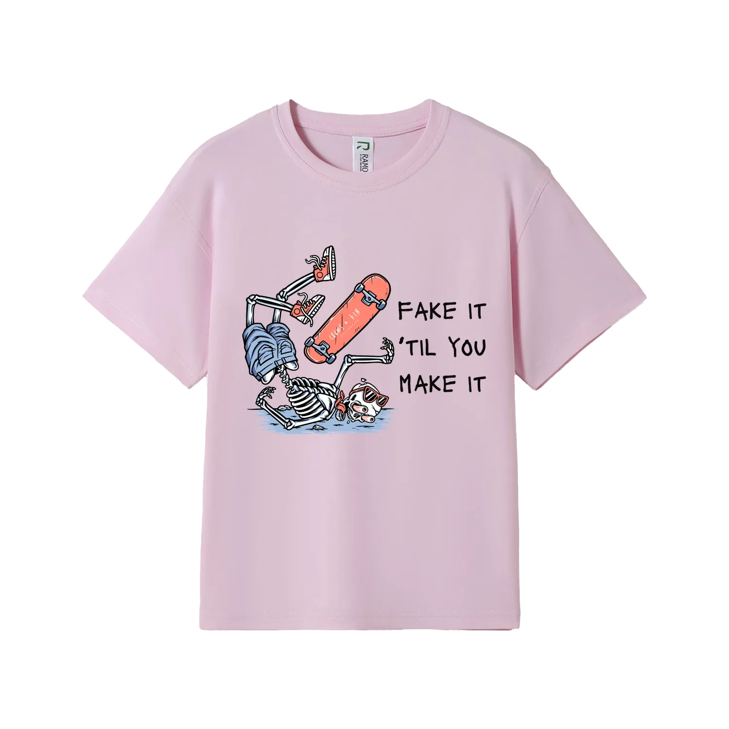 Pink front flat lay