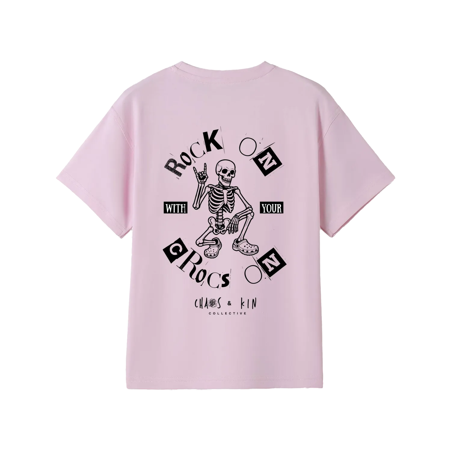 Pink back flat lay