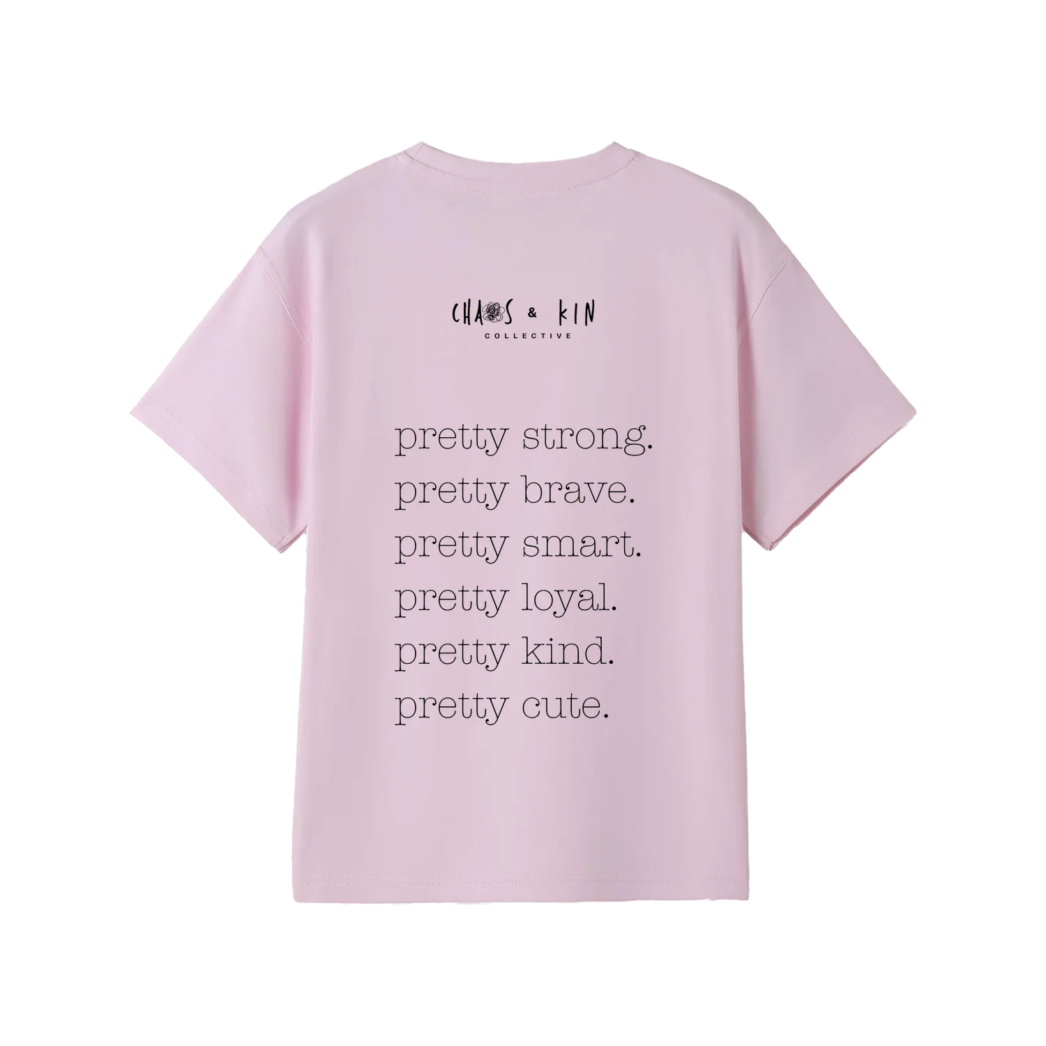Pink back flat lay