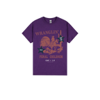 Purple front flat lay
