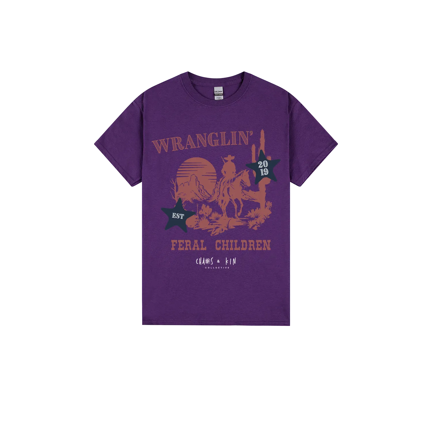 Purple front flat lay