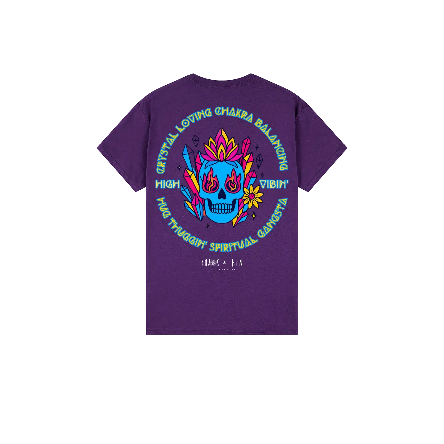 Purple back flat lay