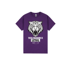 Purple front flat lay