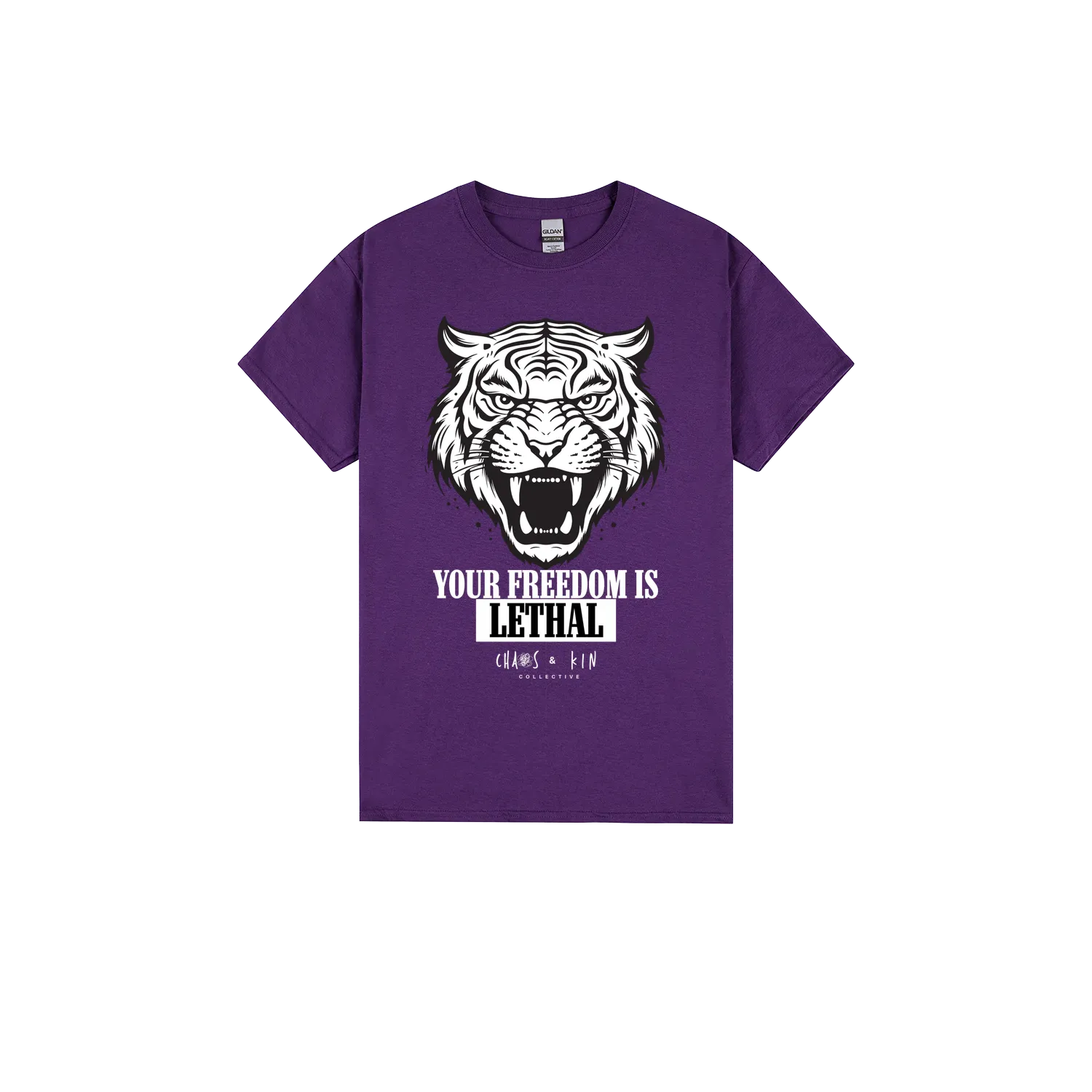 Purple front flat lay