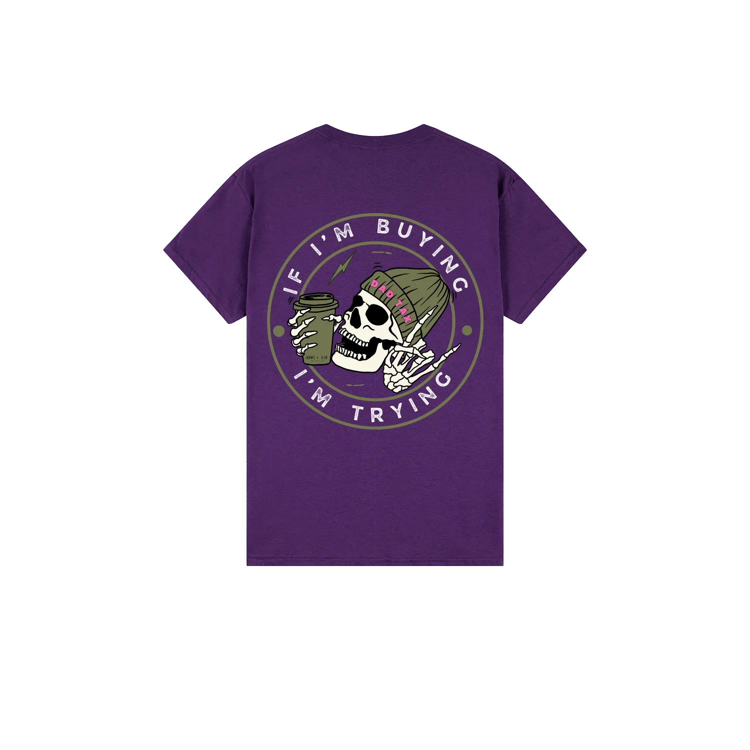 Purple back flat lay