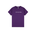 Purple front flat lay