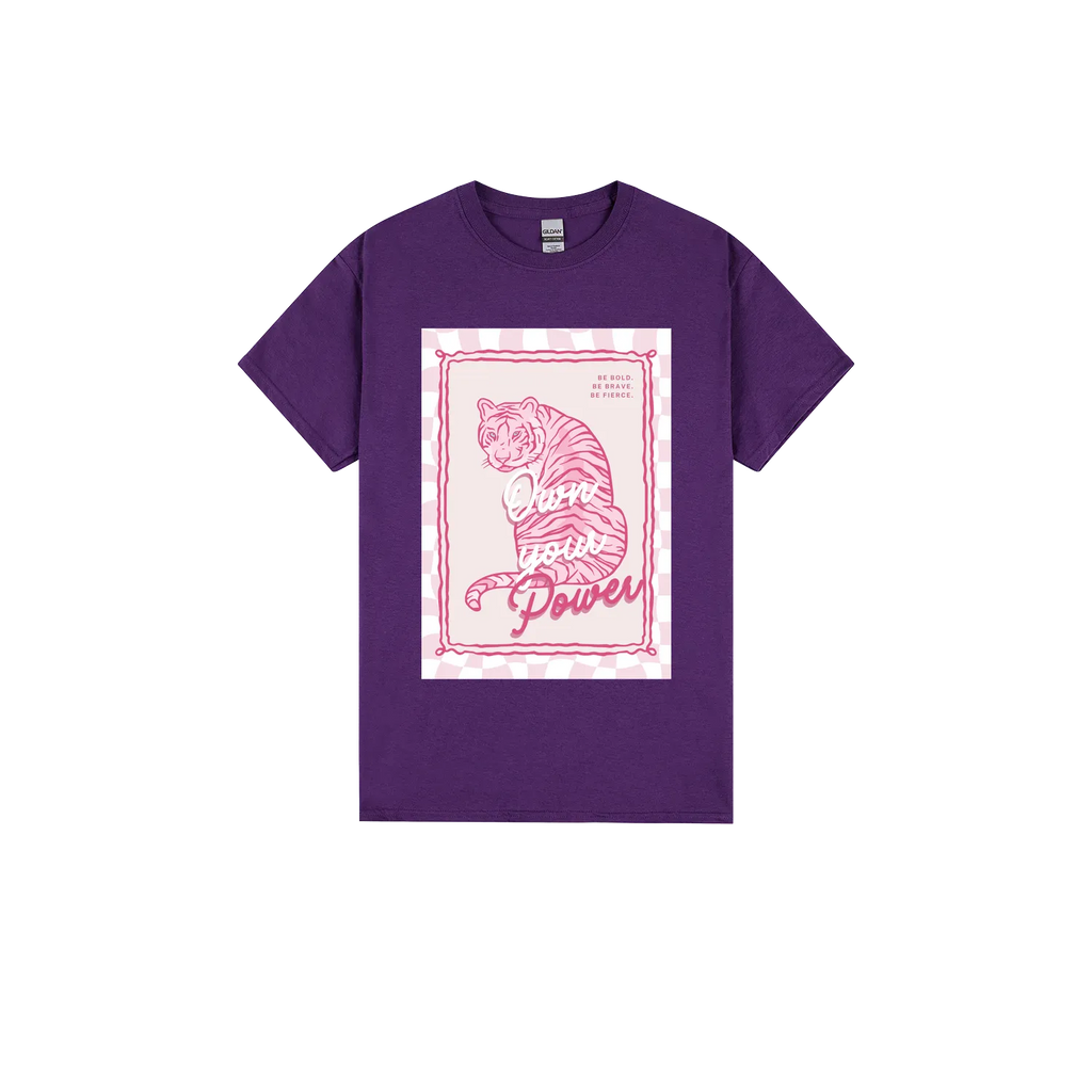 Purple front flat lay
