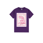Purple front flat lay