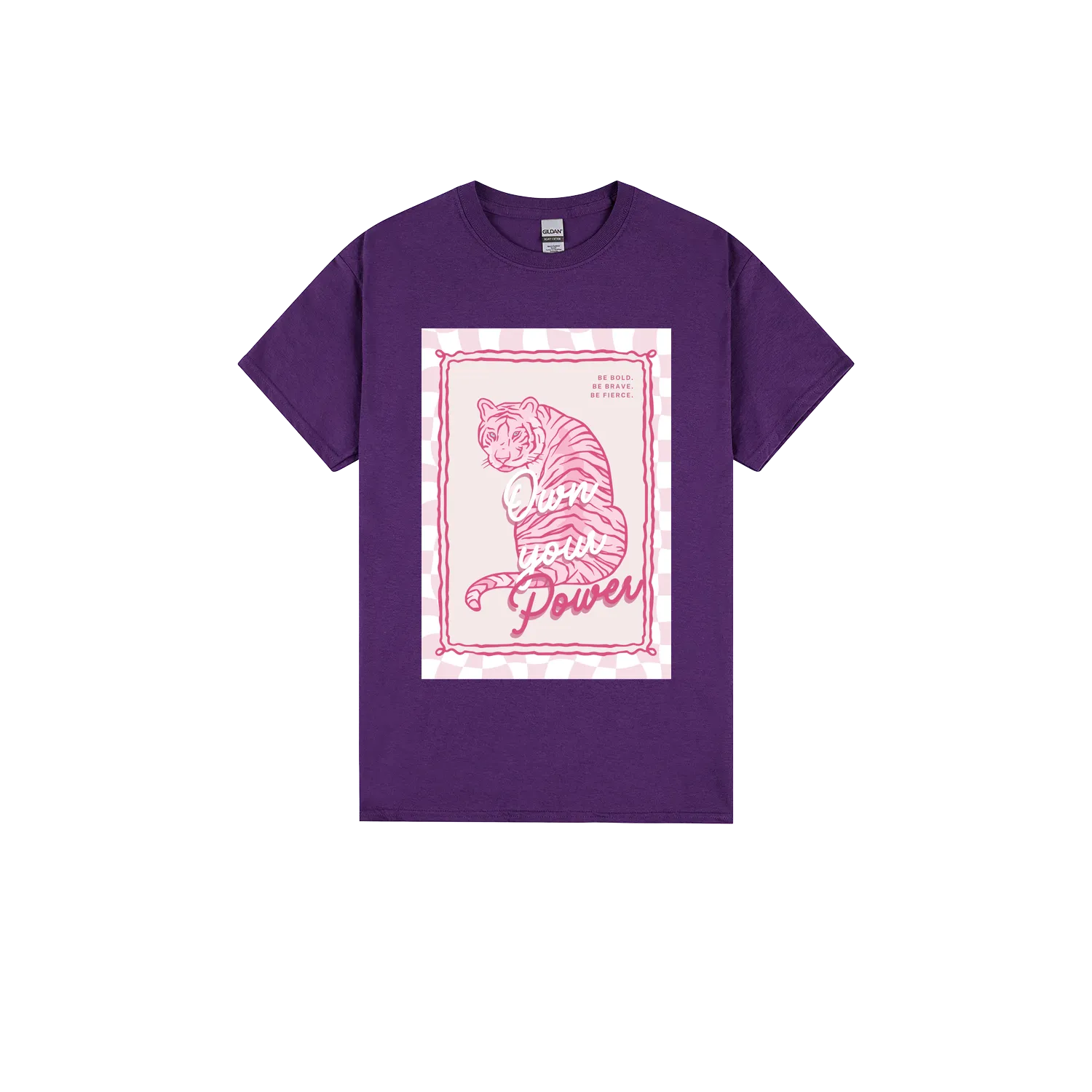 Purple front flat lay