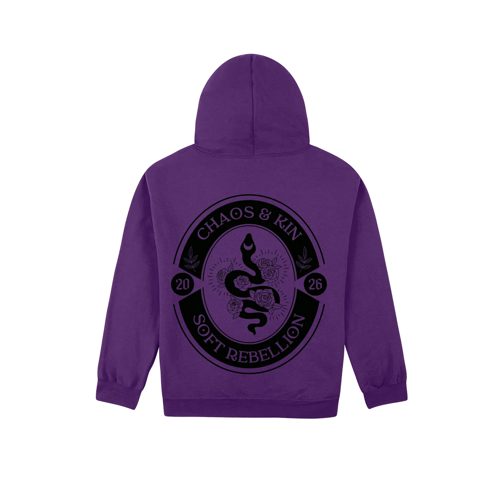 Purple back flat lay