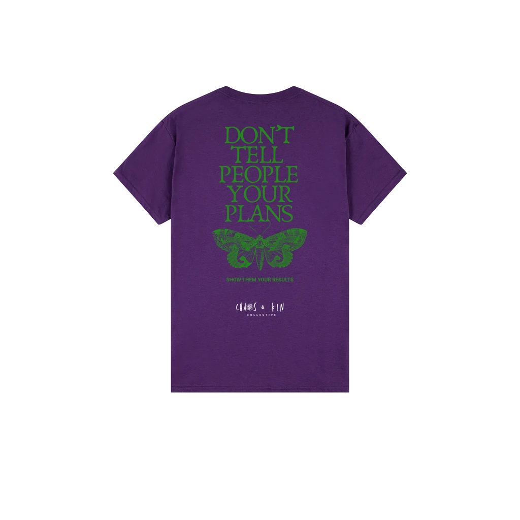 Purple back flat lay