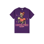 Purple front flat lay