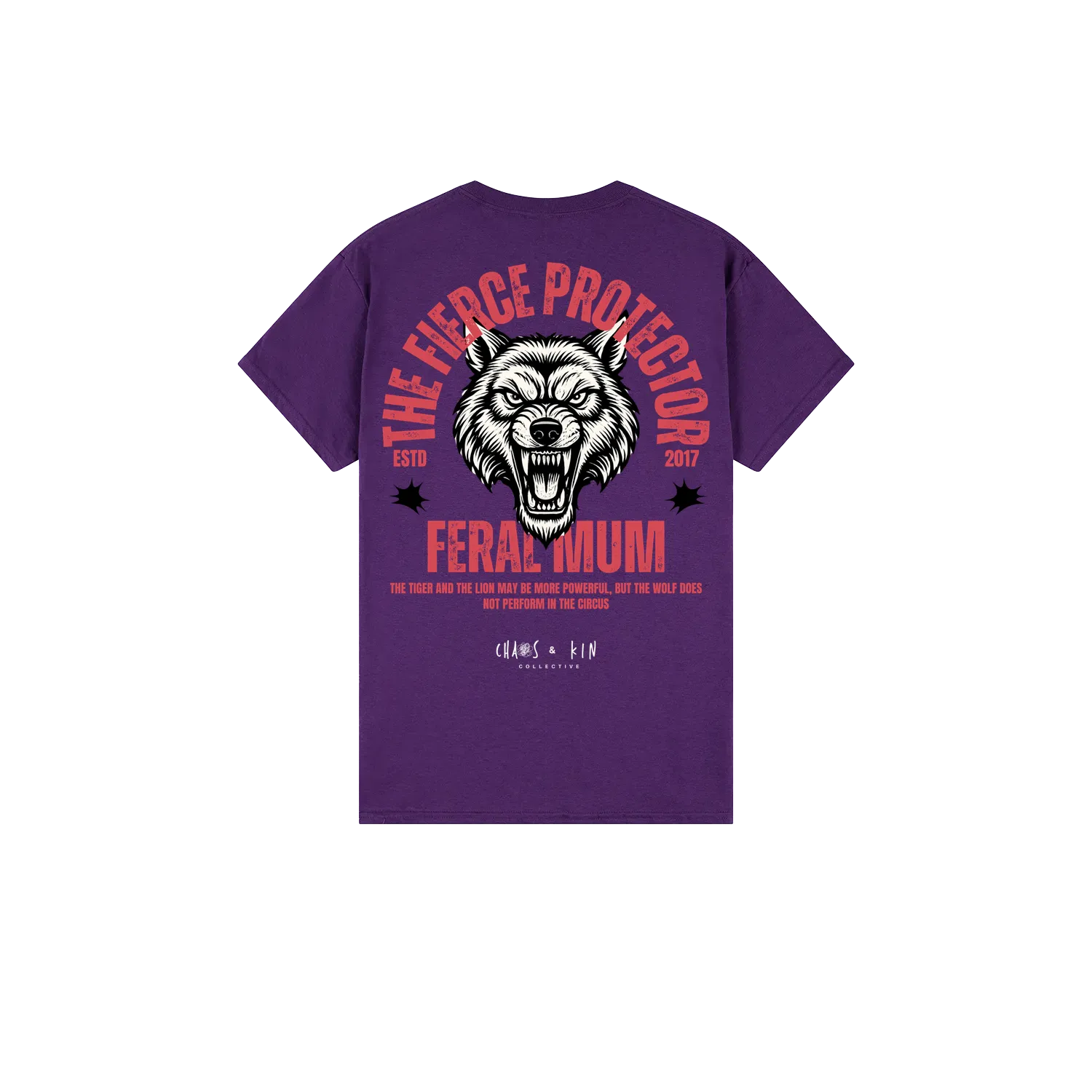 Purple back flat lay