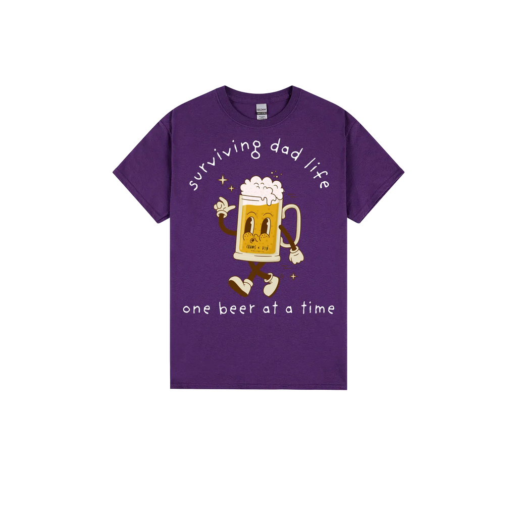 Purple front flat lay
