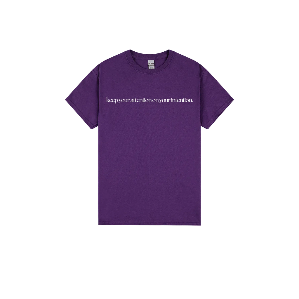 Purple front flat lay