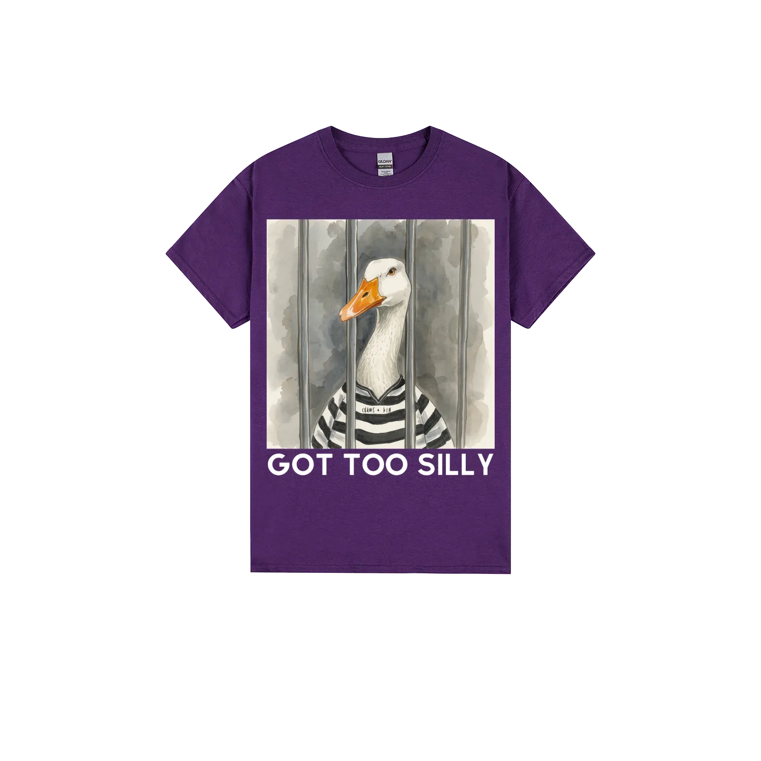 Purple front flat lay