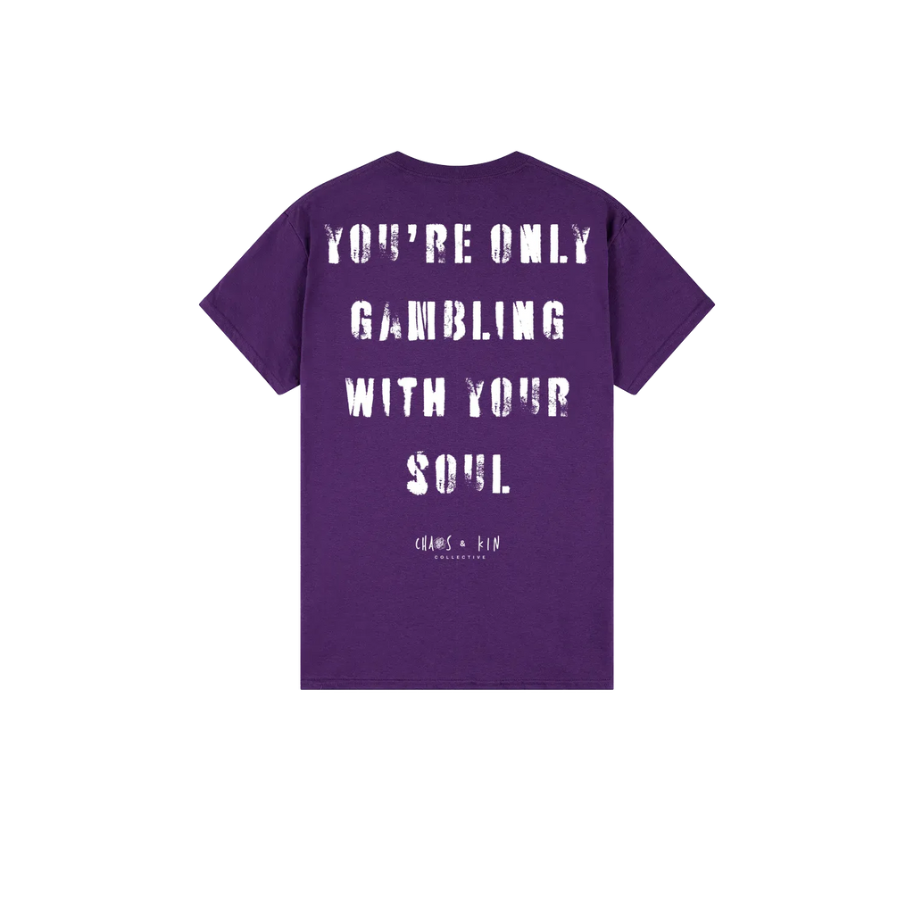 Purple back flat lay