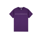 Purple front flat lay