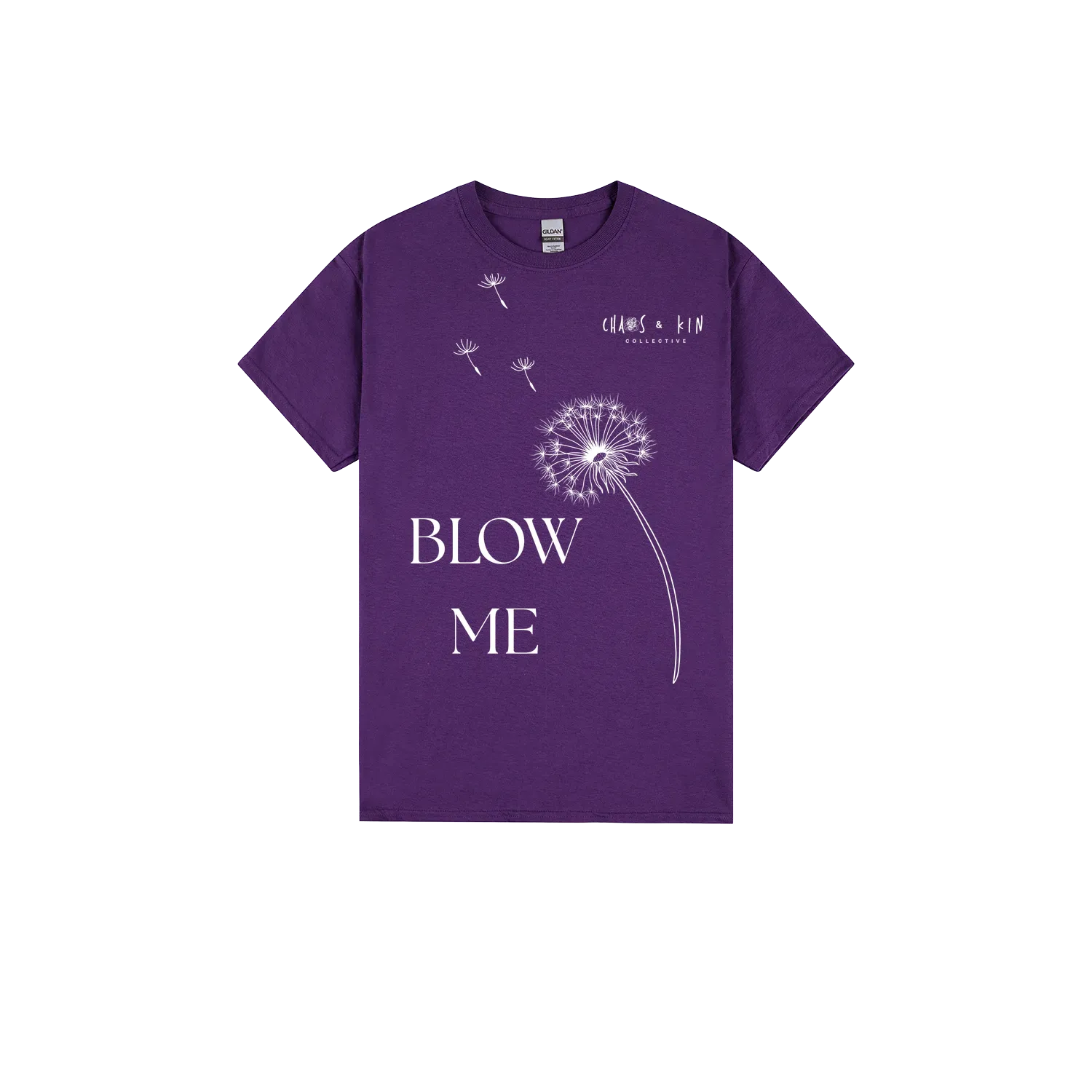 Purple front flat lay