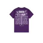 Purple back flat lay