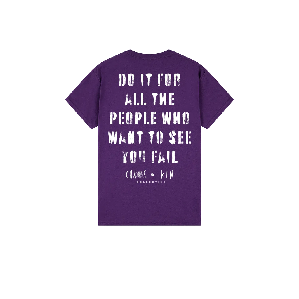 Purple back flat lay