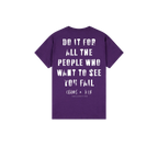 Purple back flat lay