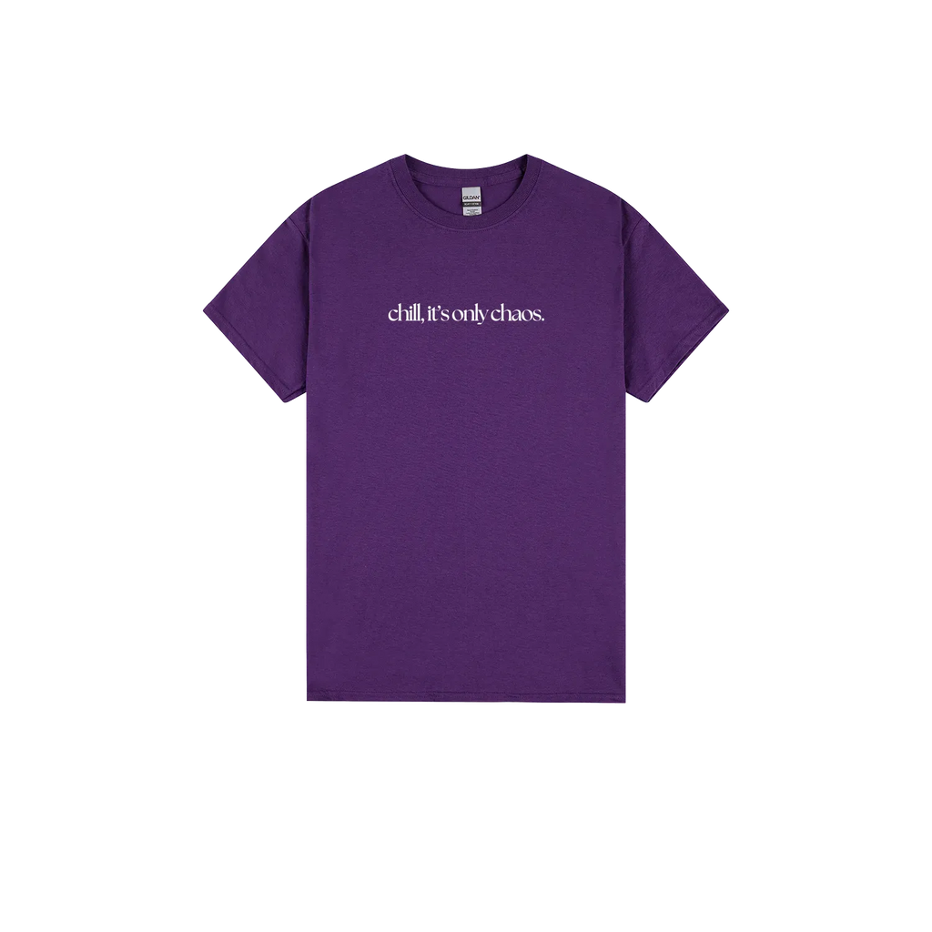 Purple front flat lay