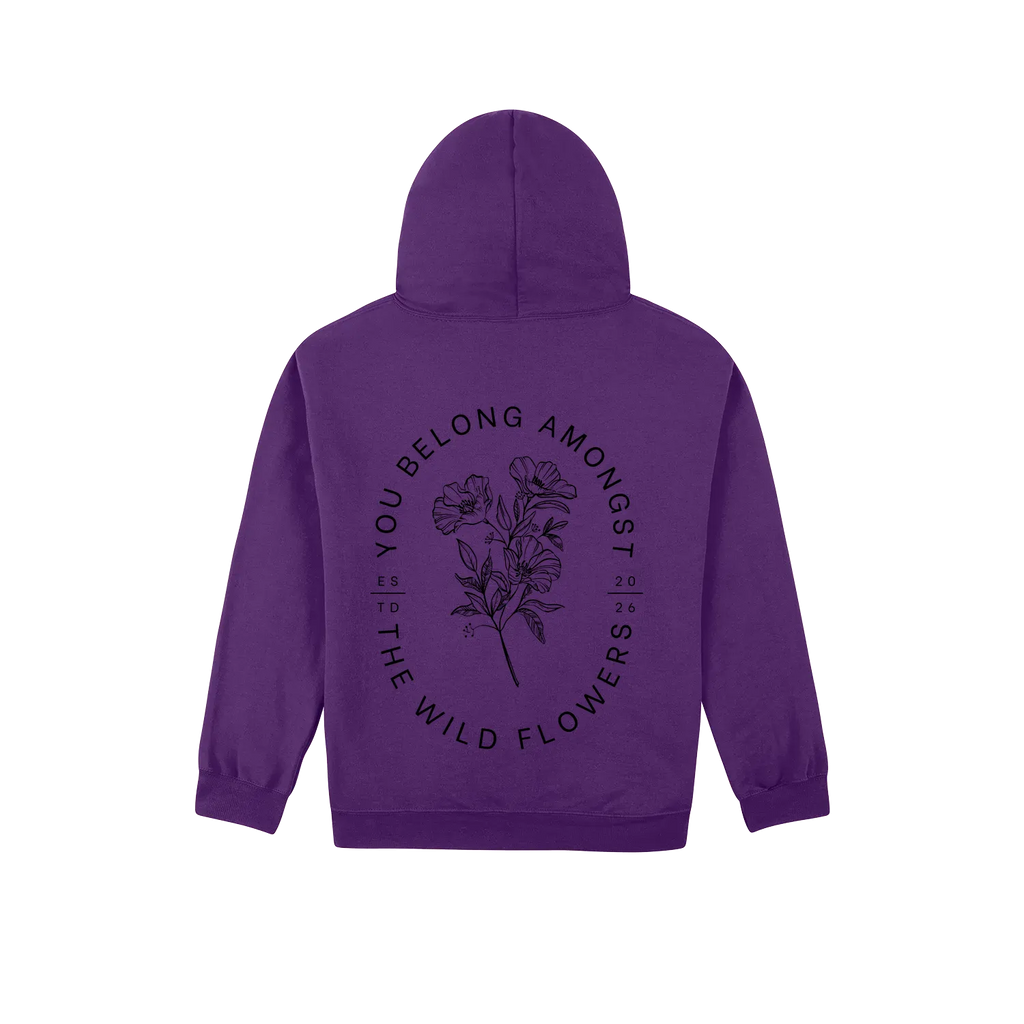 Purple back flat lay