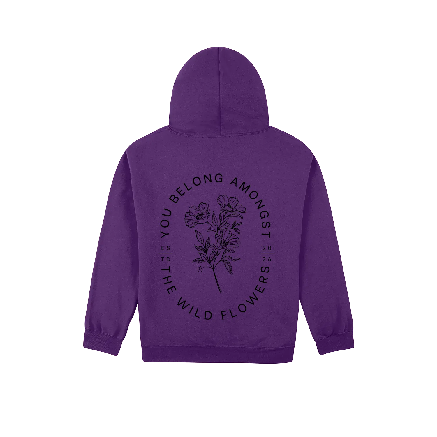 Purple back flat lay