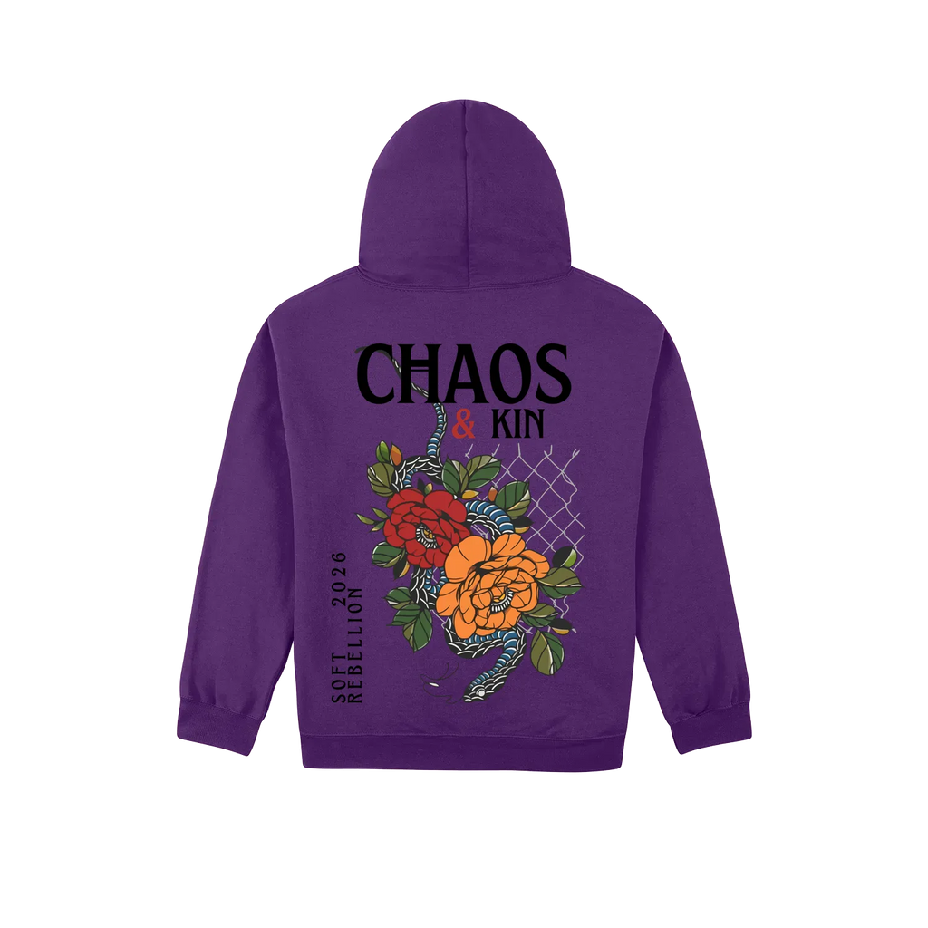 Purple back flat lay